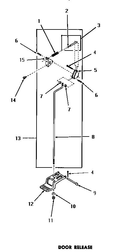Speed Queen DG1030 door release diagram