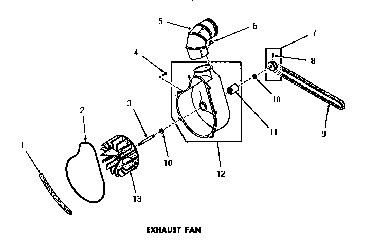 Speed Queen DG1030 exhaust fan diagram
