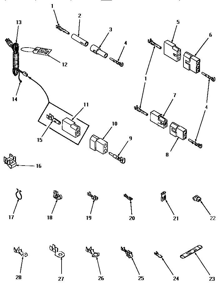 Speed Queen HG9260 power cord & terminals diagram