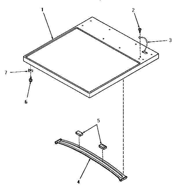 Speed Queen HE9250 cabinet top diagram