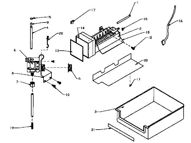 Amana IC4R-IC4R-ASSMBLY add-on ice maker assembly (ic3q/p1110702w) diagram