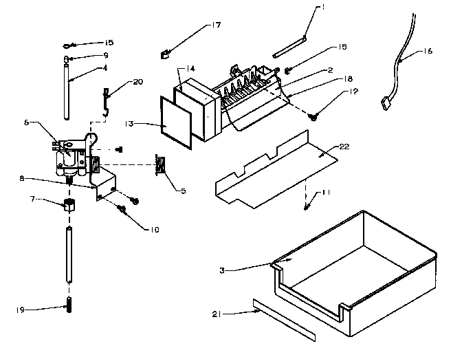Amana IC4R-IC4R-ASSMBLY add-on ice maker assembly (ic3q/p1110703w) diagram