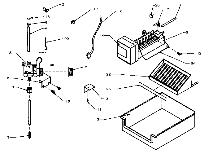 Amana IC4R-IC4R-ASSMBLY add-on ice maker assembly (ic4q/p1110802w) diagram