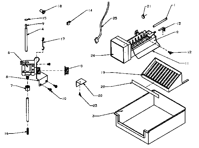 Amana IC4R-IC4R-ASSMBLY add-on ice maker assembly for side by sides (ic4r/p1170101w) diagram