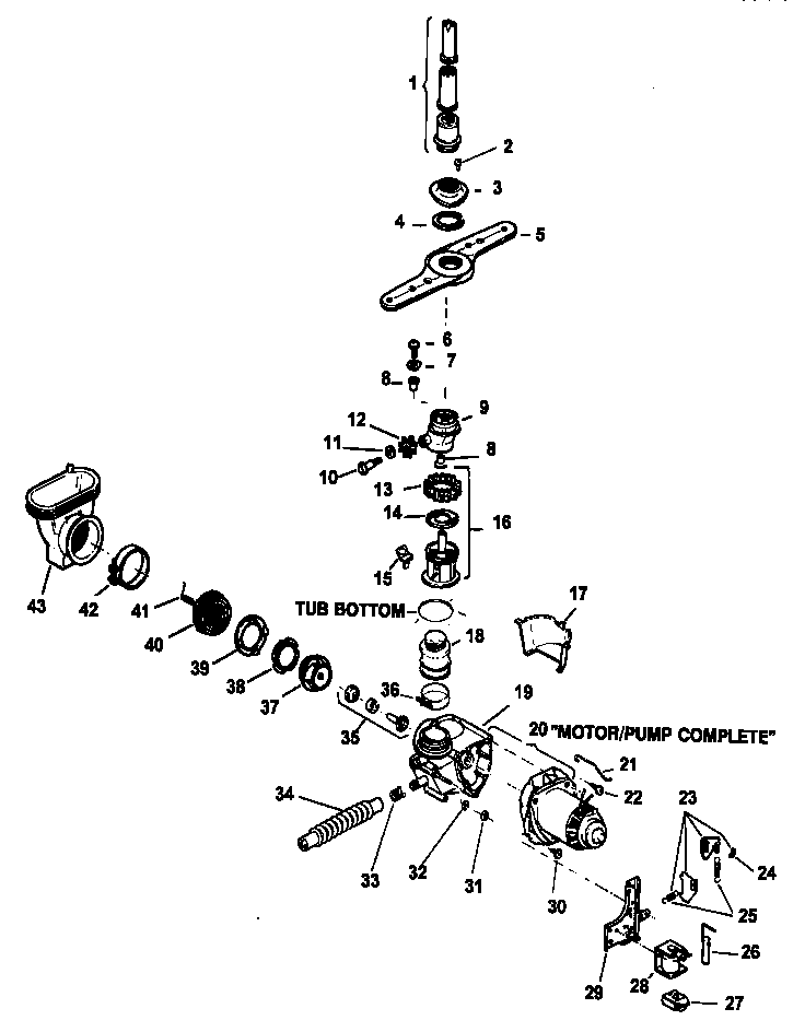 Caloric CDU600C-P1188316W water distribution components (cdu600c/p1188316w) (cdu600c/p1188317w) diagram