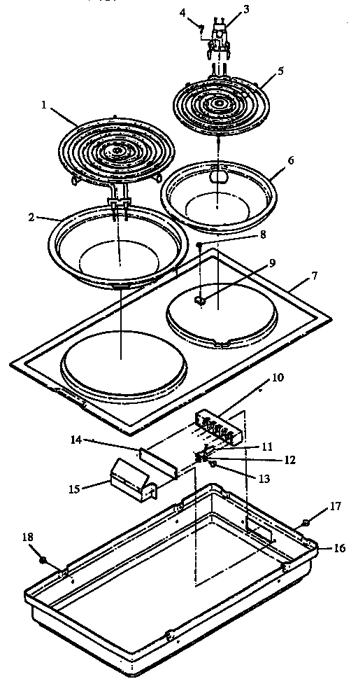 Amana AKM1C/P8554905S cooktop module diagram