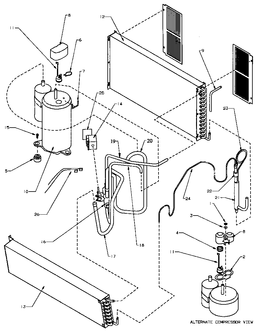 Amana PTC07335J/P1169103R refrigeration system-heat pump models diagram