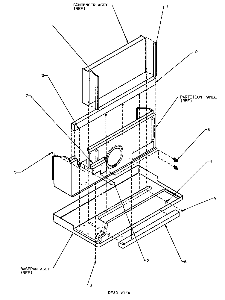 Amana PTC09325J/P1169105R chassis assembly diagram