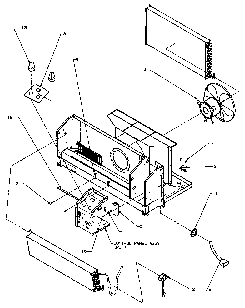 Amana PTC09325J/P1169105R miscellaneous chassis assembly parts diagram