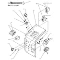Amana PTC09435J/P1169118R electrical controls and related parts diagram
