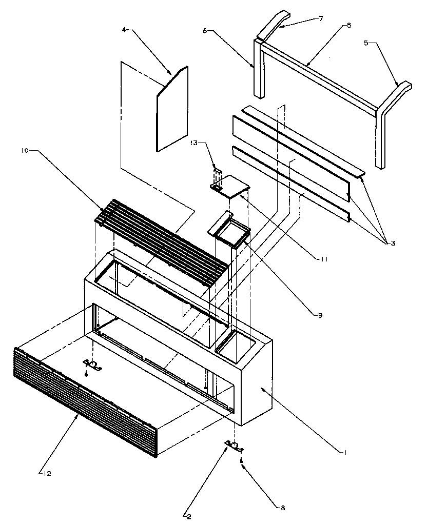 Amana PTC12335JR/P1169302R front assembly diagram