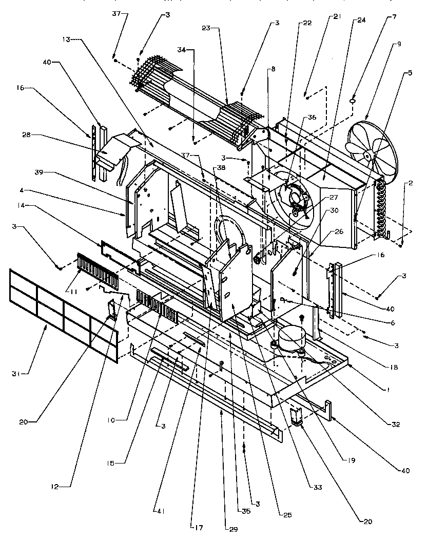 Amana PTC12335JR/P1169302R chassis assembly diagram