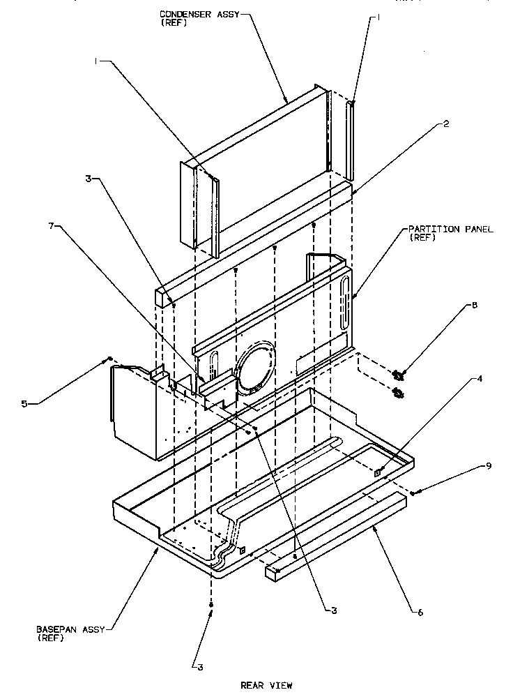Amana PTC15325J/P1169145R chassis assembly diagram