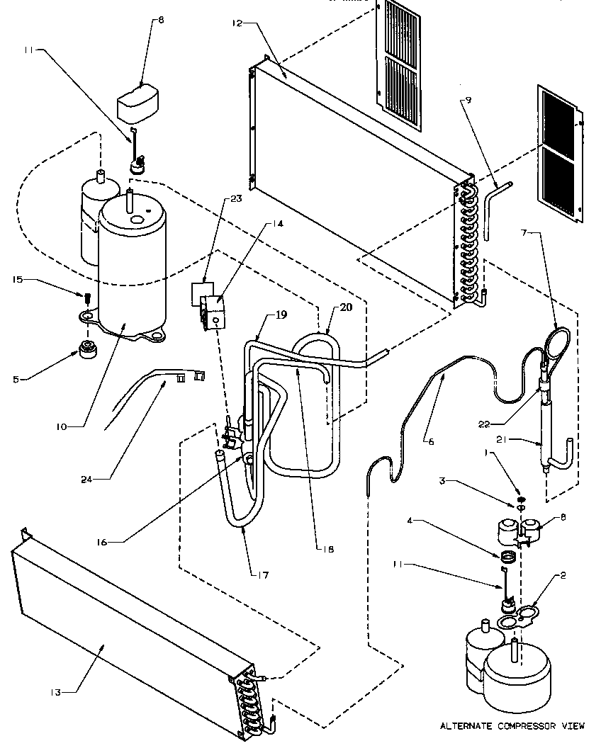 Amana PTC15325J/P1169145R refrigeration system-heat pump models diagram