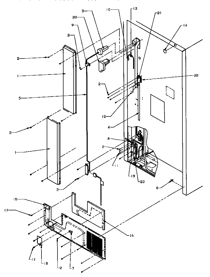 Caloric GTG18AL/P1181714WL cabinet back diagram