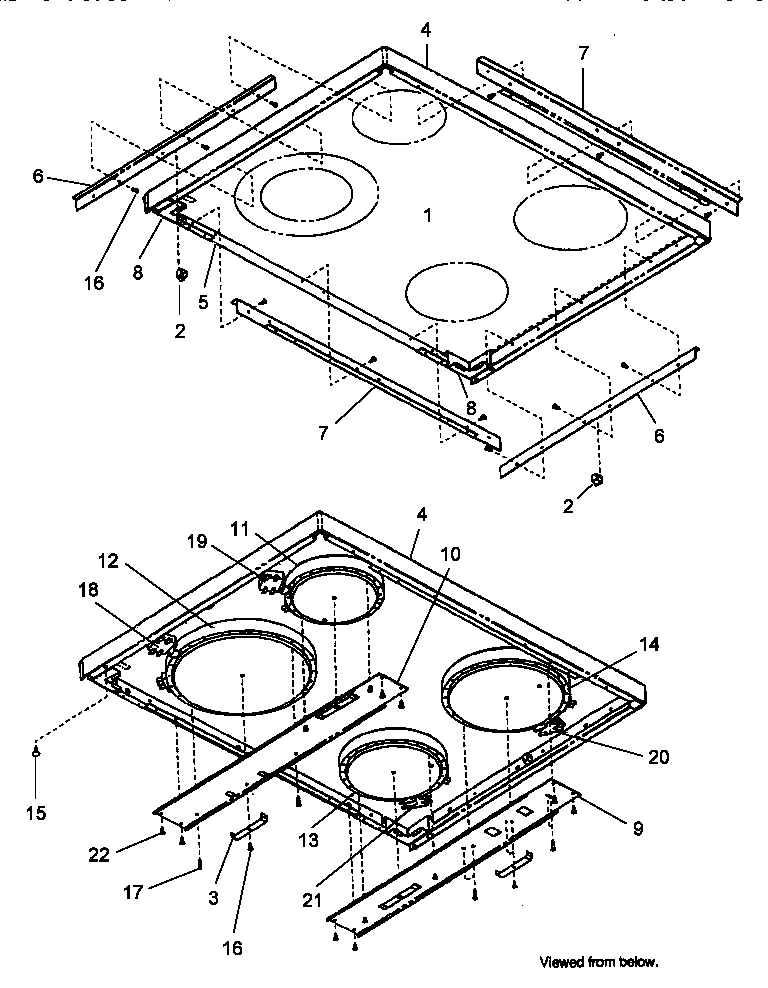 Amana ART663LG-P1142630N maintop assembly diagram