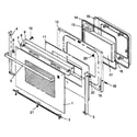 Amana ART661E-P1142629N oven door assembly diagram