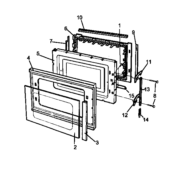 Amana RMC800E/P1180501M door assembly diagram