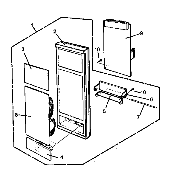 Amana RMC800E/P1180501M control panel assembly diagram