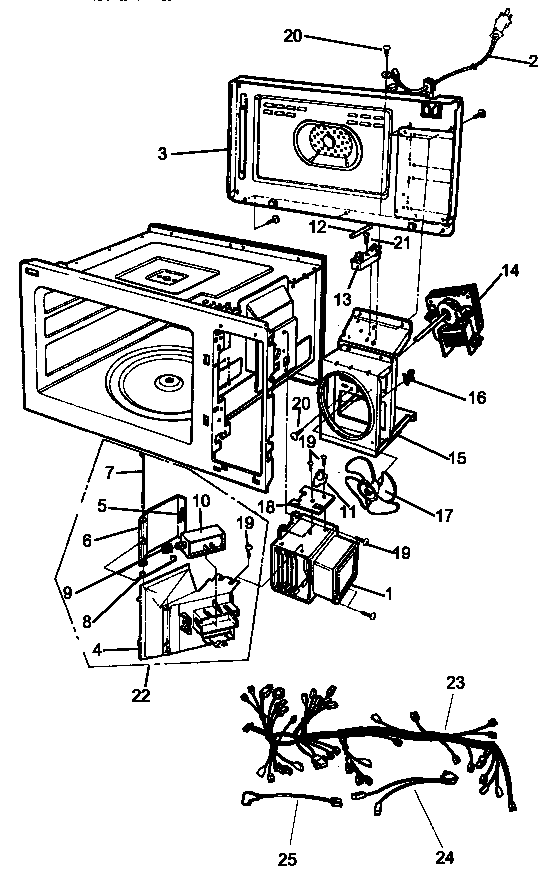 Amana RMC800E/P1180501M electronic components diagram