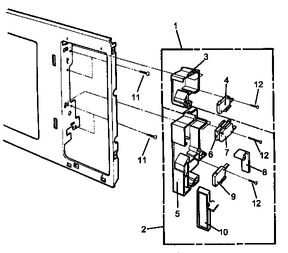 Amana RMC800E/P1180501M switch assembly diagram