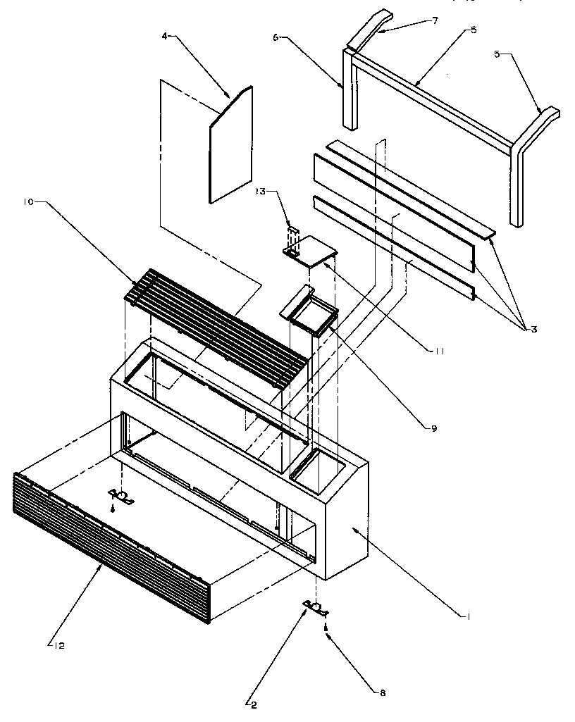 Amana PTH09325JF/P1169424R front assembly diagram