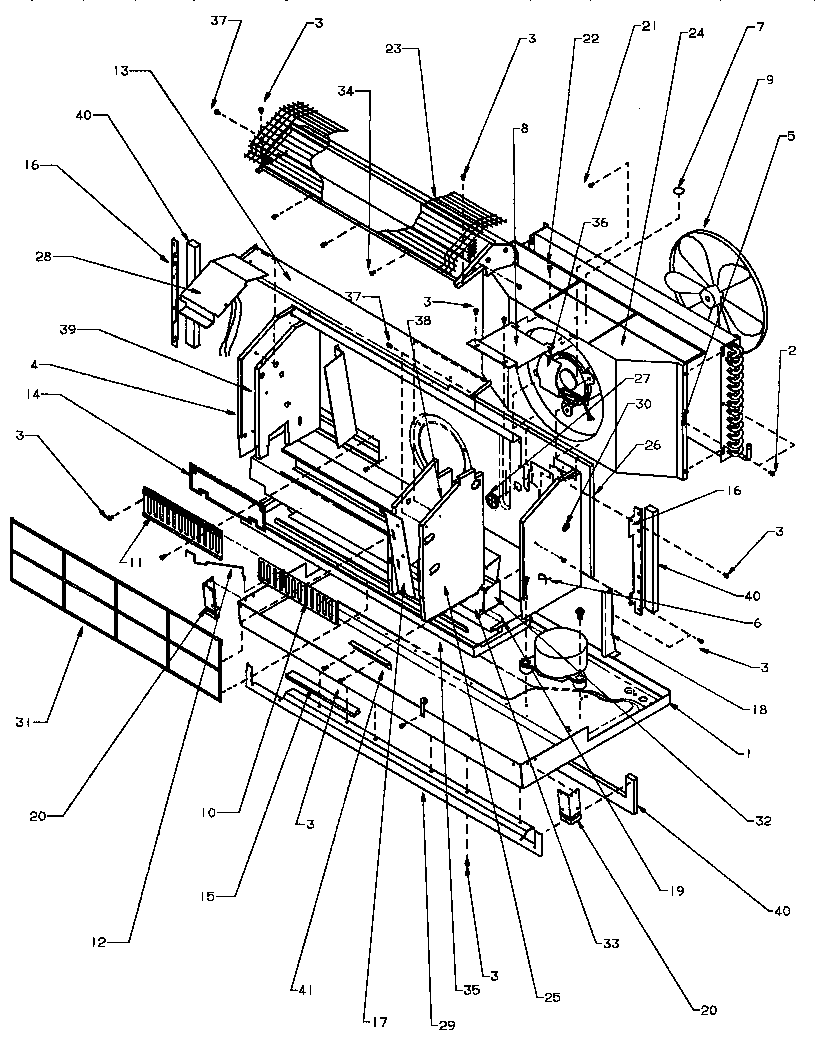Amana PTH09325JF/P1169424R chassis assembly diagram