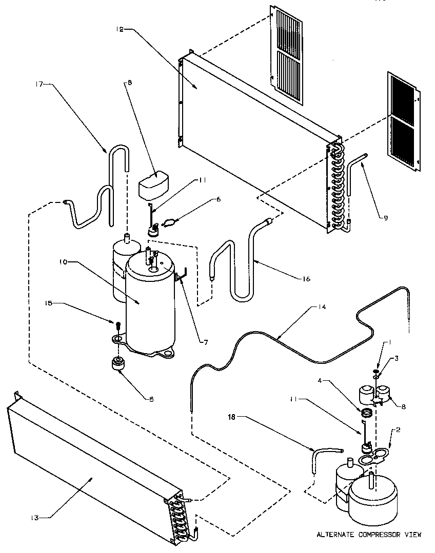 Amana PTH09325JF/P1169424R standard models-refrigeration system (ptc09300jc/p1169217r) (ptc09335jfp/p1169422r) (ptc09435jf/p1169321r) (pth07425j/p1169159r) (pth09325jf/p1169424r) (pth09425jr/p1169322r) diagram