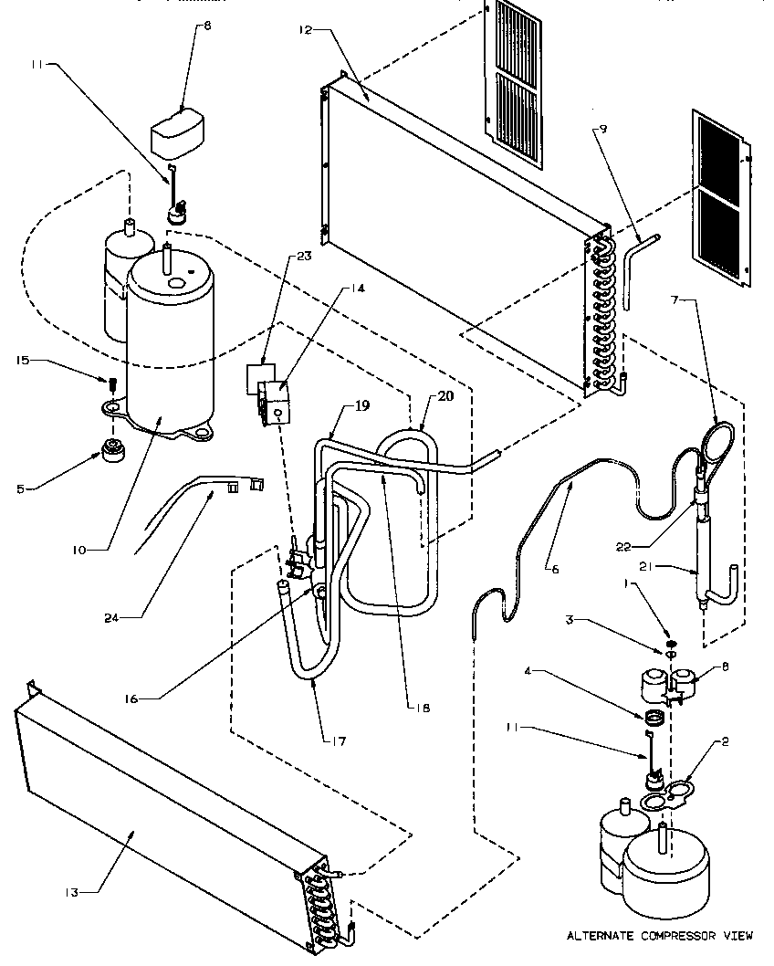 Amana PTH09325JF/P1169424R heat pump models-refrigeration system (ptc12335jfp/p1169423r) (ptc15300jc/p1169218r) (pth12425jr/p1169323r) (pth12450j/p1169160r) (pth15350jf/p1169425r) diagram