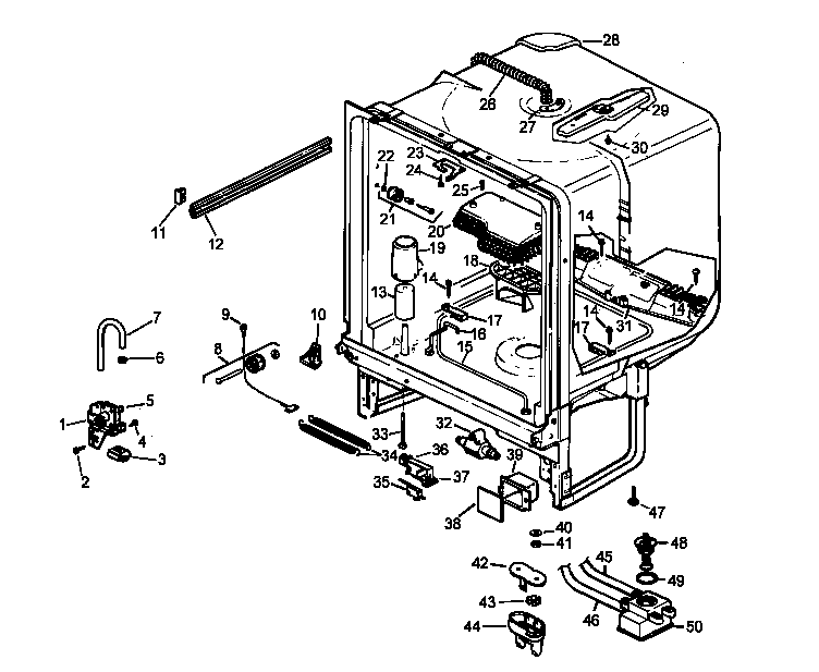 Amana ADS550C/P1188324W tub assembly diagram