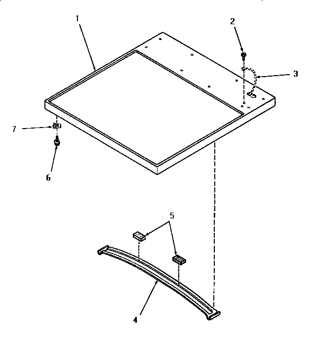 Speed Queen HG6660 cabinet top diagram