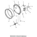 Speed Queen HG6490 rear bulkhead, felt seal & cylinder roller diagram