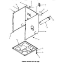 Speed Queen HG6490 cabinet, exhaust duct & base diagram