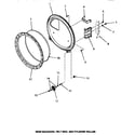 Speed Queen HE4330 rear bulkhead, felt seal & cylinder roller diagram