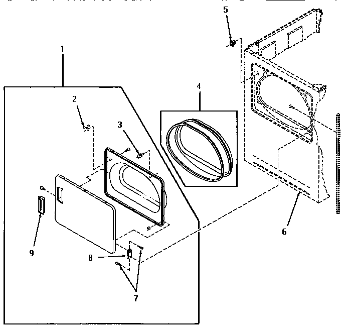 Speed Queen YE1243 loading door diagram