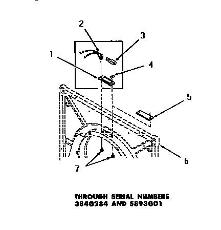 Speed Queen DE6230 drum light & cover plate diagram