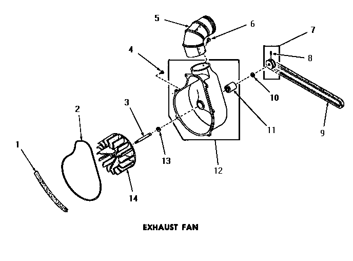 Speed Queen DE6230 exhaust fan diagram