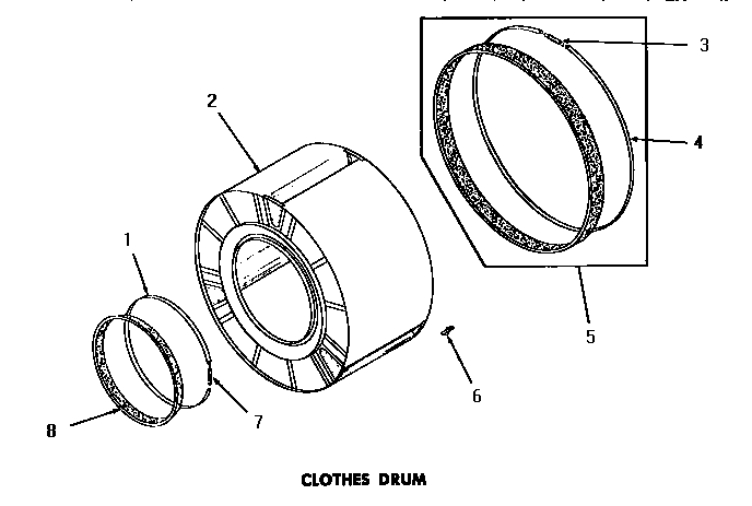 Speed Queen DE6230 clothes drum diagram