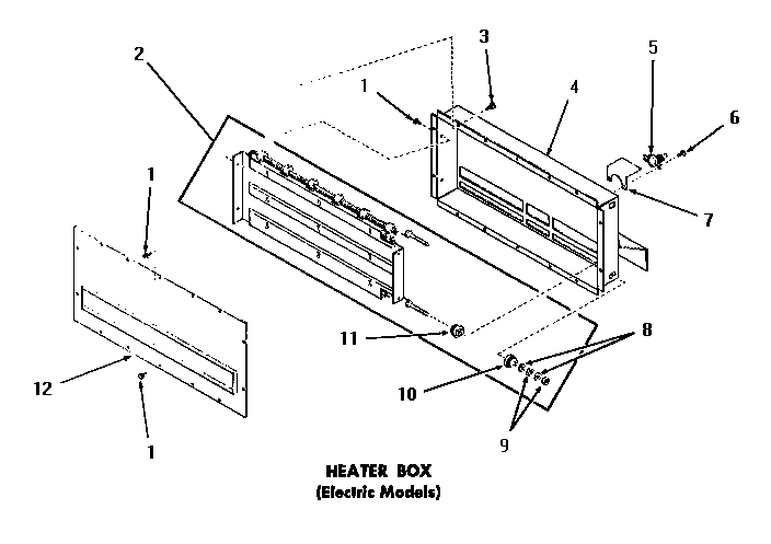 Speed Queen DE6230 heater box diagram