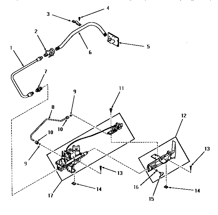 Speed Queen DG3280 "m" model--standing pilot burner diagram