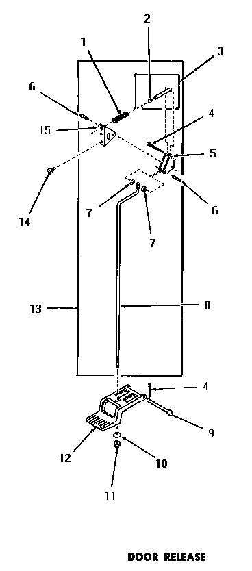 Speed Queen DG3280 door release diagram