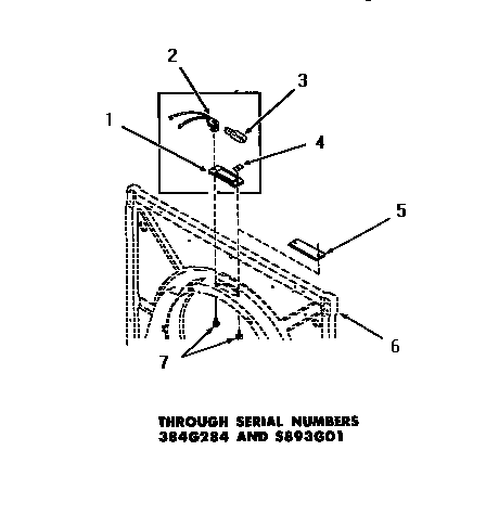 Speed Queen DE3791 drum light & cover plate diagram