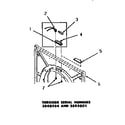 Speed Queen DE3670 drum light & cover plate diagram
