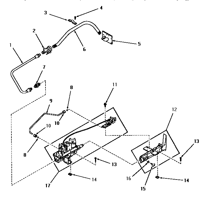 Speed Queen DG6270 "m" model--standing pilot burner diagram