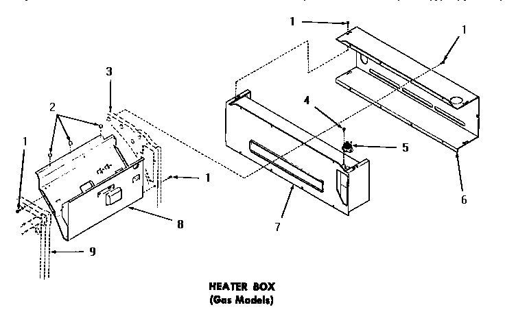 Speed Queen DG6270 heater box diagram