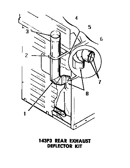 Speed Queen DG6270 143p3 rear exhaust deflector kit diagram