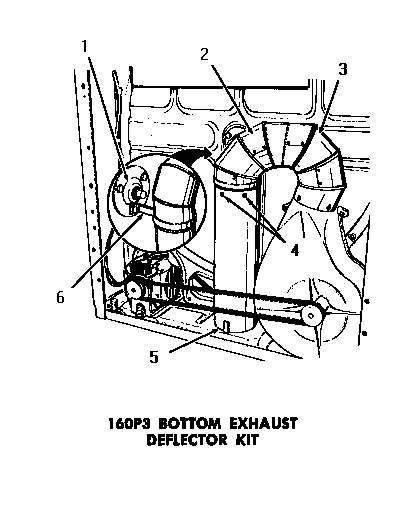 Speed Queen DG6270 160p3 bottom exhaust deflector kit diagram