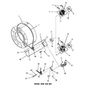Speed Queen DE6050 motor, idler & belt diagram