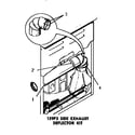 Speed Queen DE6050 159p3 side exhaust deflector kit diagram