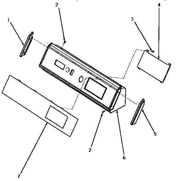 Speed Queen KE6533 graphics panel, control hood & controls diagram